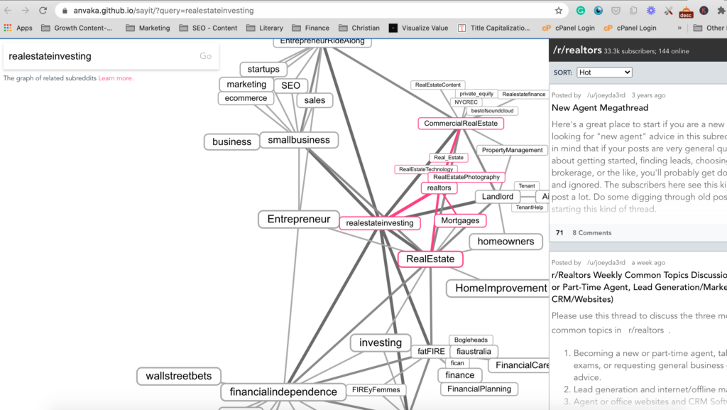 subreddit github keyword research